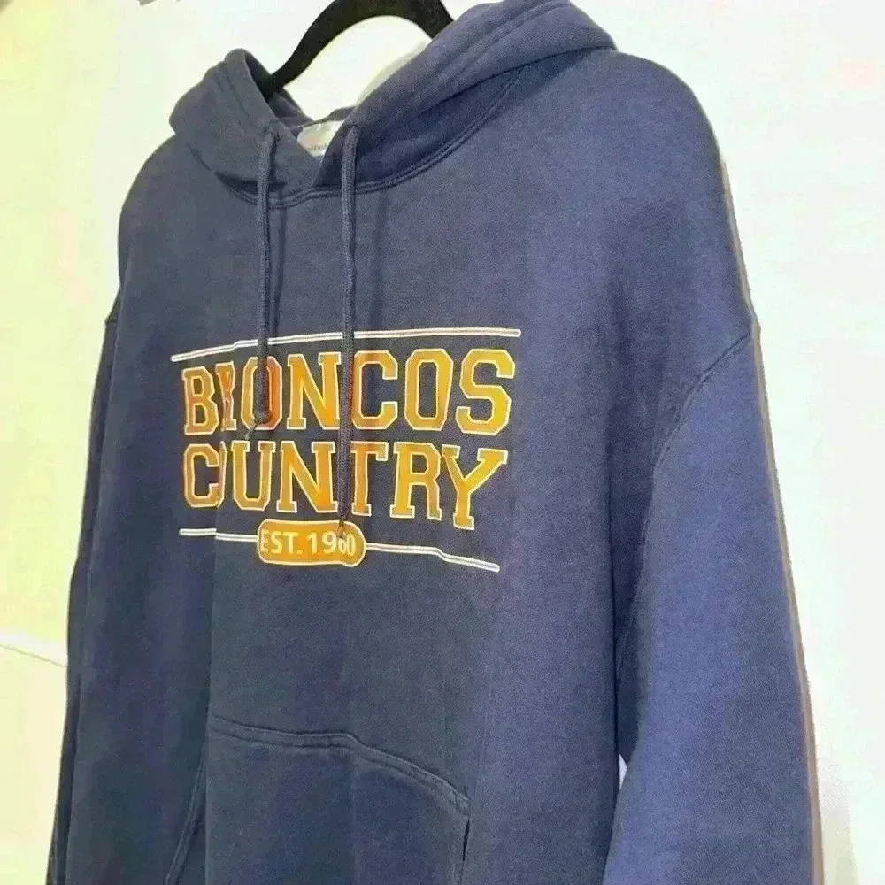 Vintage Reebok Hoodie Denver Broncos Country Navy & Orange L/G Men’s - Picture 5 of 11